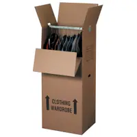 Wardrobe Boxes, 20" x 20" x 45", Kraft, 5/Bundle; 75/Skid