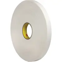 3M™ 4462 Double Sided Foam Tape, 1" x 72 yds., 1/32", White, 9/Case