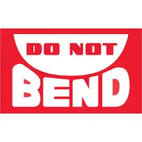 Tape Logic® Labels, "Do Not Bend", 3" x 5", Red/White, 500/Roll