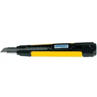 Steel Track® Snap Utility Knife with Grip, 13 Pt., Yellow/Black, 50/Case
