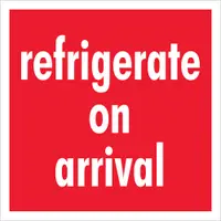 Tape Logic® Labels, "Refrigerate On Arrival", 4" x 4", Red/White, 500/Roll