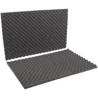 Convoluted Foam Sets, 24" x 36" x 2", Charcoal, 9/Sets per Case