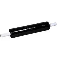 Extended Core Opaque Stretch Film, 20" x 80 Gauge x 1000', Black, 4/Case