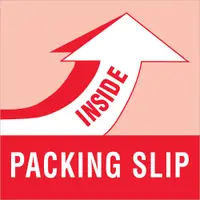 Tape Logic® Labels, "Packing Slip Inside", 4" x 4", Red/White, 500/Roll