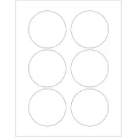Tape Logic® Glossy White Circle Laser Labels, 3", Glossy White, 600/Case