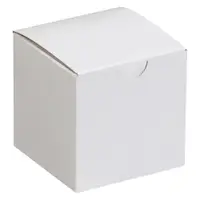 Gift Boxes, 3" x 3" x 3", White, 100/Case