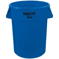 Rubbermaid® Brute® Trash Can, 44 Gallon, 32" x 24", Blue, 1/Each