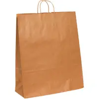 Paper Shopping Bags, 16" x 6" x 19 1/4", Kraft, 200/Case