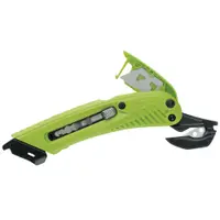 S5™ Safety Cutter Utility Knife, Right Handed, Green, 12/Case