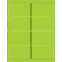 Tape Logic® Rectangle Laser Labels, 4" x 2 1/2", Fluorescent Green, 800/Case