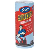 Scott® Shop Towel Rolls, 11" x 10.4", Blue, 55/Roll, 12 Rolls/Case