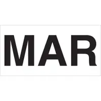 Tape Logic® Months of the Year Labels, "MAR", 3" x 6", White, 500/Roll