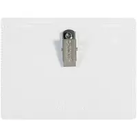 Badge Holders, Clip-On, 4" x 3", Clear, 50/Case