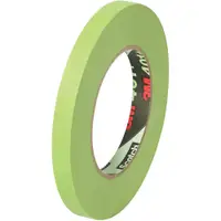 3M™ 401+/233+ Masking Tape, 6.7 Mil, 1/2" x 60 yds., Green, 48/Case