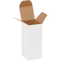 Reverse Tuck Folding Cartons, 1 1/2" x 1 1/2" x 4", White, 1000/Case