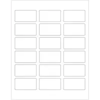 Tape Logic® Rectangle Laser Labels, 2 3/8" x 1 1/4", White, 1800/Case
