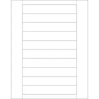 Plastic Label Holder Insert Cards, 1" x 6", White, 500/Case