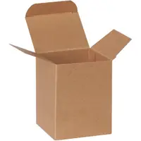 Reverse Tuck Folding Cartons, 3" x 2 1/2" x 4", Kraft, 500/Case