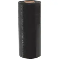 Blown Machine Stretch Film, 20" x 80 Gauge x 5000', Black, 1 Roll