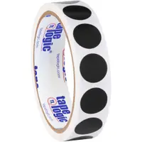Tape Logic® Inventory Circle Labels, 3/4", Black, 500/Roll