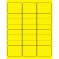 Tape Logic® Removable Rectangle Laser Labels, 2 5/8" x 1", Fluorescent Yellow, 3000/Case