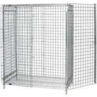 Security Cart Panels, 60" x 24", Chrome, 1/Case