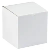 Gift Boxes, 6" x 6" x 6", White, 100/Case