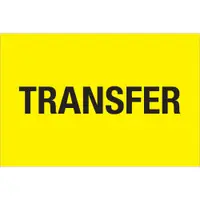 Tape Logic® Labels, "Transfer", 2" x 3", Fluorescent Yellow, 500/Roll