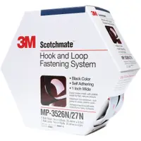 3M™ MP3526N/MP3527N Scotchmate™ Combo Pack Fasteners, 1" x 15', Black, 5/Case