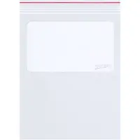 Minigrip® White Block 2 Mil Reclosable Poly Bags, 9" x 12", Clear, 1000/Case