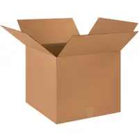 Corrugated Boxes, 18" x 18" x 16", Kraft, 20/Bundle; 120/Skid