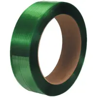 Polyester Strapping, Smooth, 16" x 6" Core, 1/2" x 7200', Green, 1/Coil