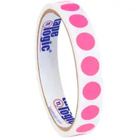 Tape Logic® Inventory Circle Labels, 1/2", Fluorescent Pink, 500/Roll