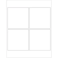 Tape Logic® Rectangular Laser Labels, 4" x 4", White, 400/Case