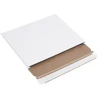 Stayflats®Gusseted Mailers, 10" x 7-3/4" x 1", White, 100/Case