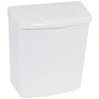 White Wall Mountable Sanitary Napkin Receptacle, 11" x 9" x 5", White, 1/Case