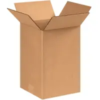 Corrugated Boxes, 8" x 8" x 12", Kraft, 25/Bundle; 500/Skid