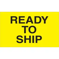Tape Logic® Labels, "Ready to Ship", 3" x 5", Fluorescent Yellow, 500/Roll