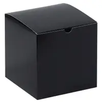 Gift Boxes, 6" x 6" x 6", Black Gloss, 100/Case