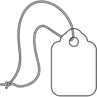 Merchandise Tags, Pre-Strung, 1 11/16" x 2 3/4", White, 1000/Case