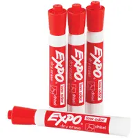 Expo® Dry Erase Markers, Red, 12/Case