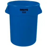 Rubbermaid® Brute® Trash Can, 32 Gallon, 28" x 22", Blue, 1/Each
