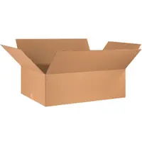 Corrugated Boxes, 36" x 24" x 12", Kraft, 10/Bundle; 120/Skid