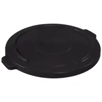 Rubbermaid® Brute® Flat Trash Can Lid, 44 Gallon, 2" x 25", Black, 1/Each