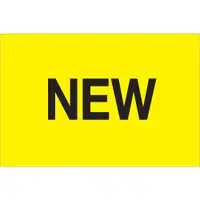 Tape Logic® Labels, "New", 2" x 3", Fluorescent Yellow, 500/Roll