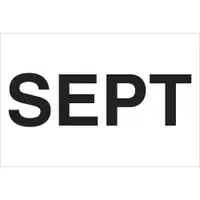 Tape Logic® Months of the Year Labels, "SEPT", 2" x 3", White, 500/Roll