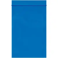 Reclosable 2 Mil Poly Bags, 4" x 6", Blue, 1000/Case