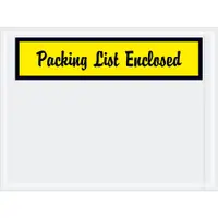Tape Logic® "Packing List Enclosed" Envelopes, 4 1/2" x 6", Yellow, 1000/Case