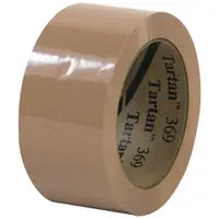 3M™ 369 Carton Sealing Tape, 1.6 Mil, 2" x 110 yds., Tan, 36/Case