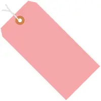 Shipping Tags, Pre-Strung, 13 Pt., 5 1/4" x 2 5/8", Pink, 1000/Case